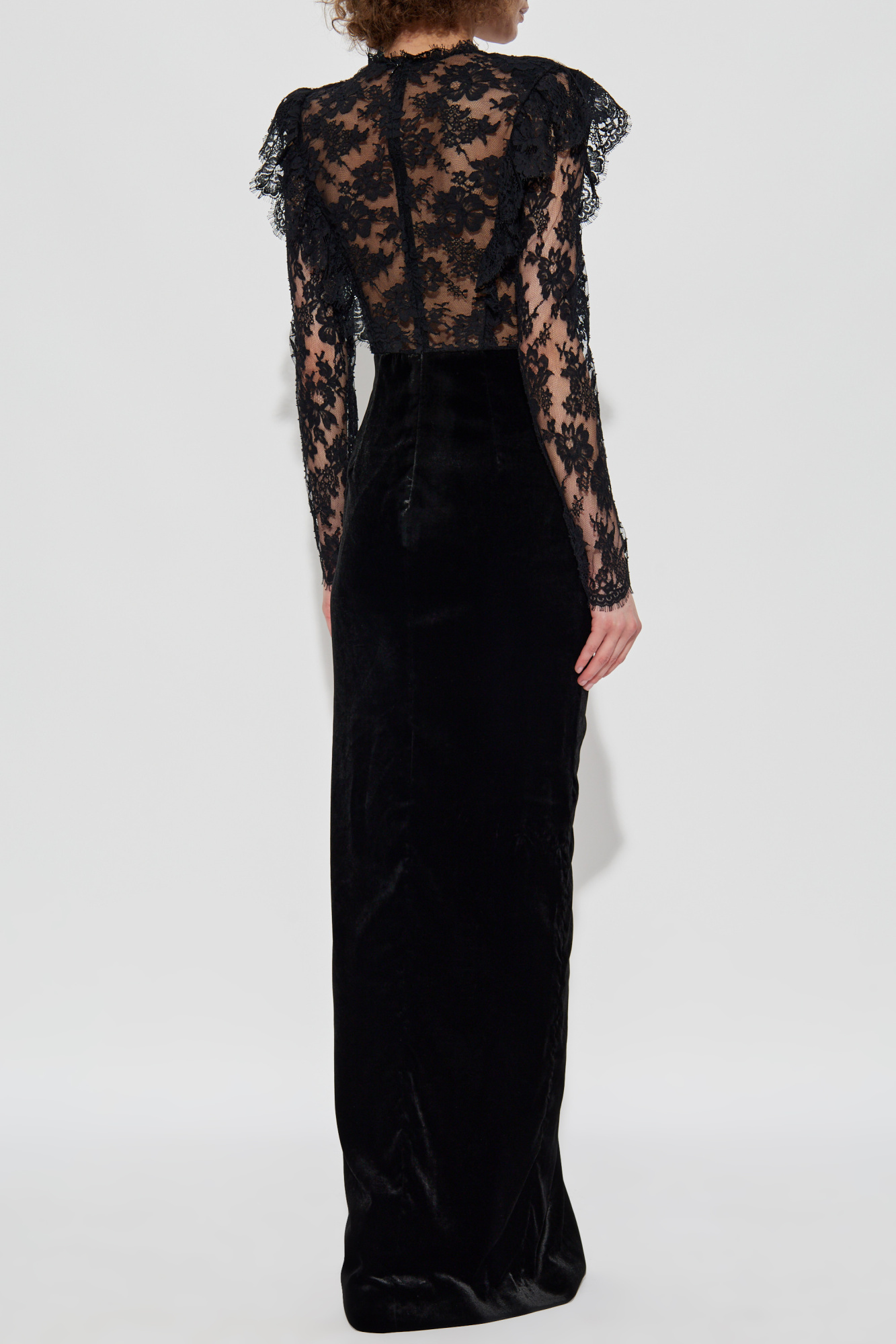 ALESSANDRA RICH 24AW ドレス-ロング ブラック系 Alessandra Rich Dress with lace top | Women's Clothing | Vitkac